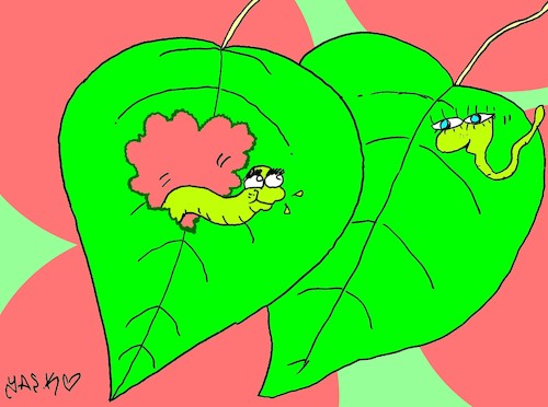 Cartoon: love and food (medium) by yasar kemal turan tagged love,and,food