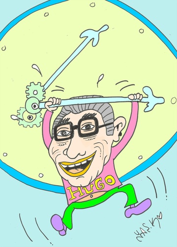 Cartoon: Martin Scorsese hugo (medium) by yasar kemal turan tagged martin,scorsese,hugo,movies,love