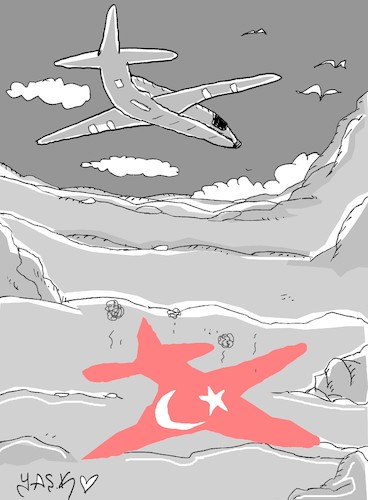 Cartoon: martyrs (medium) by yasar kemal turan tagged martyrs