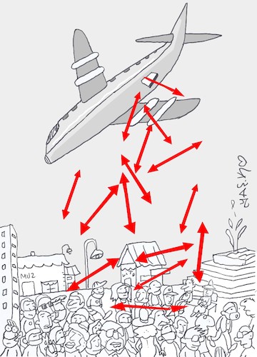 Cartoon: mesafe (medium) by yasar kemal turan tagged mesafe