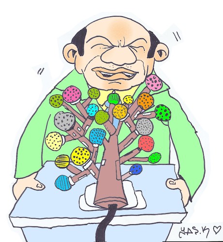 Cartoon: microphone tree (medium) by yasar kemal turan tagged microphone,tree
