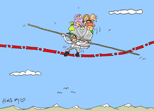 Cartoon: migration (medium) by yasar kemal turan tagged migration