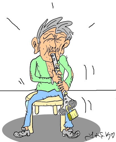 Cartoon: music ban (medium) by yasar kemal turan tagged music,ban