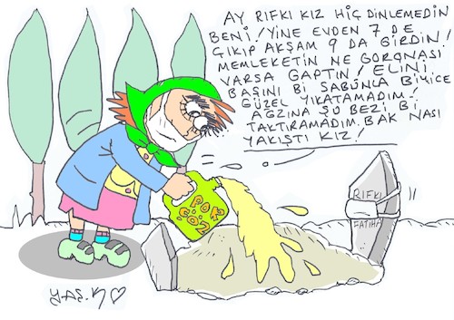 Cartoon: my dear husband (medium) by yasar kemal turan tagged my,dear,husband