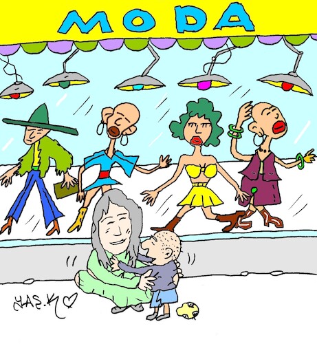 Cartoon: My dear mother (medium) by yasar kemal turan tagged my,dear,mother