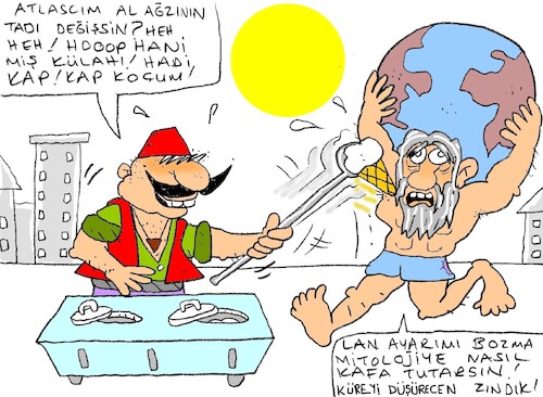 Cartoon: mythological reputation (medium) by yasar kemal turan tagged mythological,reputation