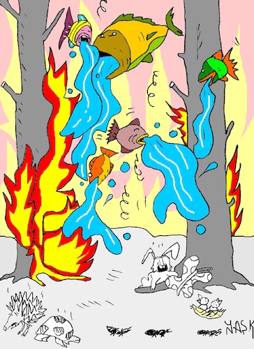 Cartoon: nature understands (medium) by yasar kemal turan tagged nature,understands