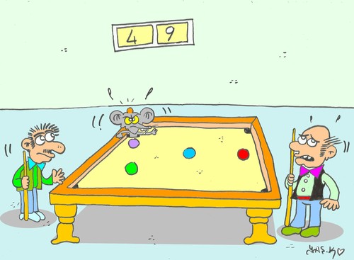 Cartoon: nest (medium) by yasar kemal turan tagged nest,billiards,mouse