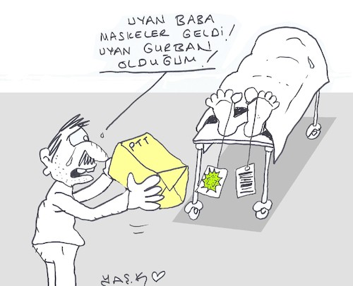 Cartoon: no mask (medium) by yasar kemal turan tagged no,mask