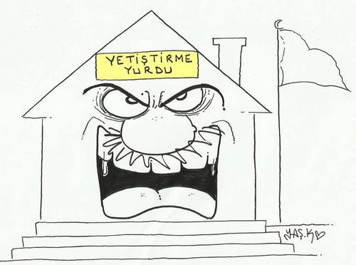 Cartoon: Orphanages in Turkey (medium) by yasar kemal turan tagged orphanages,in,turkey