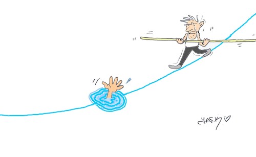 Cartoon: painful way (medium) by yasar kemal turan tagged painful,way