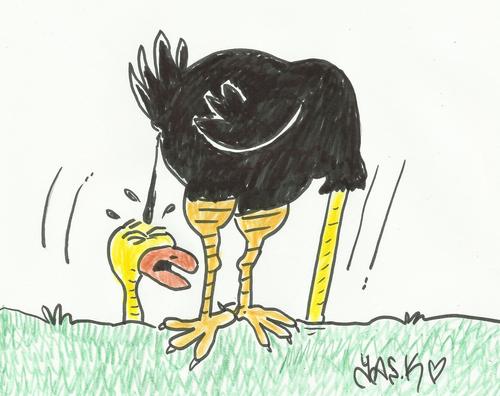 Cartoon: pardon-ostrich (medium) by yasar kemal turan tagged wc,stool,pardon,ostrich
