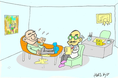 Cartoon: phallic stage (medium) by yasar kemal turan tagged psychiatry,peepsychology,mother,food,baby,phallic
