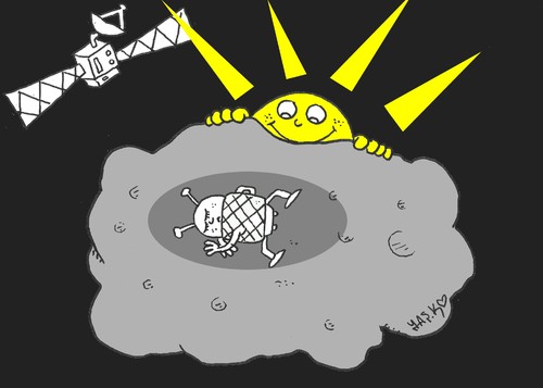 Cartoon: snooze ! (medium) by yasar kemal turan tagged philae