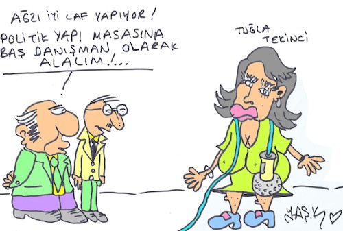 Cartoon: politischer Berater (medium) by yasar kemal turan tagged politischer,berater