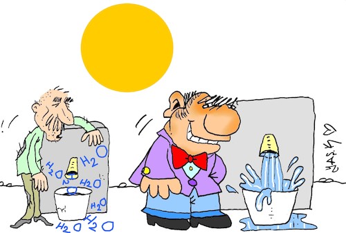 Cartoon: right to water (medium) by yasar kemal turan tagged right,to,water