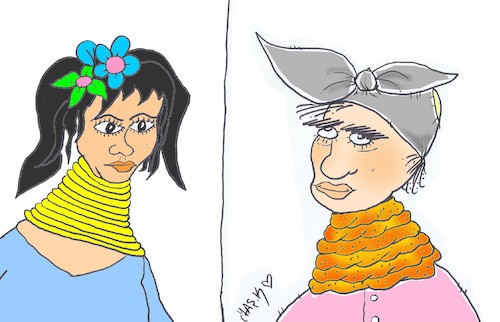 Cartoon: ring and simit (medium) by yasar kemal turan tagged ring,and,simit