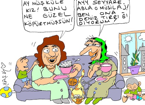 Cartoon: sea saliva (medium) by yasar kemal turan tagged sea,saliva