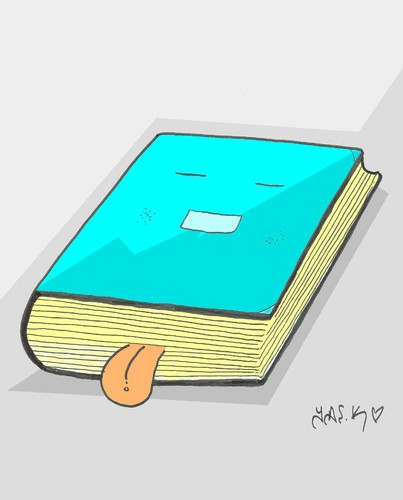 Cartoon: separator (medium) by yasar kemal turan tagged book,separator