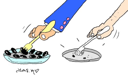 Cartoon: share (medium) by yasar kemal turan tagged share