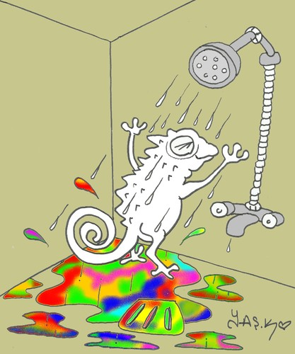Cartoon: shower (medium) by yasar kemal turan tagged shower