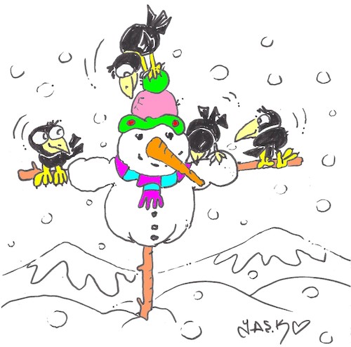 Cartoon: snow railing (medium) by yasar kemal turan tagged snow,railing