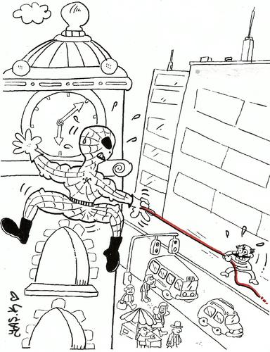 Cartoon: spiderman (medium) by yasar kemal turan tagged spiderman