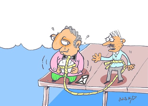 Cartoon: stop jumping (medium) by yasar kemal turan tagged stop,jumping