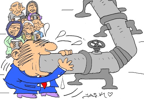 Cartoon: su (medium) by yasar kemal turan tagged su