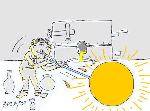 Cartoon: Sun dawning (medium) by yasar kemal turan tagged sun,dawning