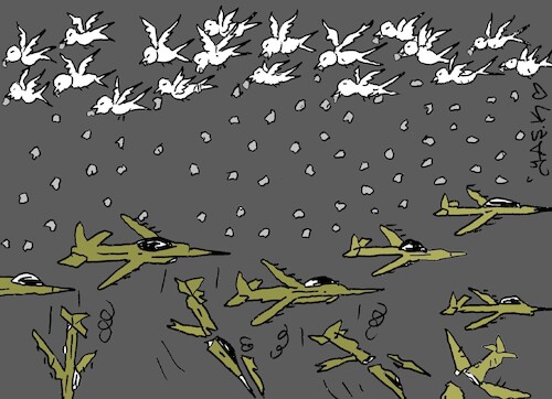 Cartoon: swift birds (medium) by yasar kemal turan tagged swift,birds