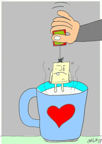 Cartoon: tea bags (medium) by yasar kemal turan tagged bags,tea