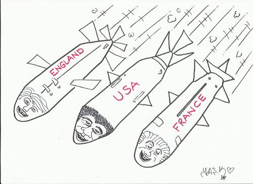 Cartoon: three devil (medium) by yasar kemal turan tagged devil,three
