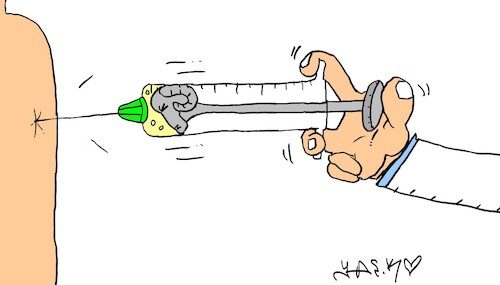 Cartoon: tough enemy (medium) by yasar kemal turan tagged tough,enemy
