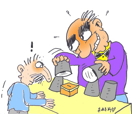 Cartoon: trick (medium) by yasar kemal turan tagged trick