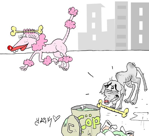Cartoon: two (medium) by yasar kemal turan tagged two