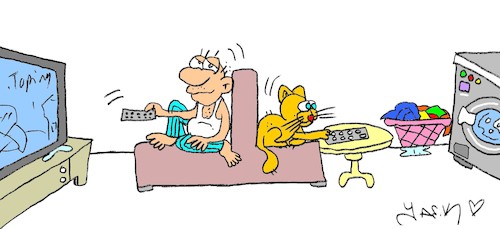 Cartoon: two fanatics (medium) by yasar kemal turan tagged two,fanatics