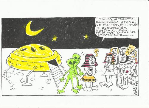 Cartoon: ufo (medium) by yasar kemal turan tagged ufo