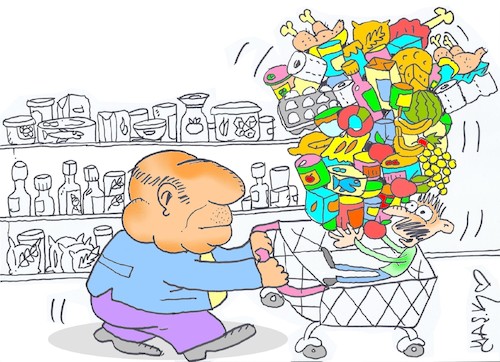Cartoon: unbalanced life (medium) by yasar kemal turan tagged unbalanced,life