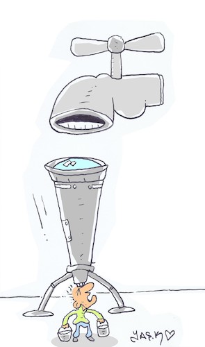 Cartoon: water right (medium) by yasar kemal turan tagged water,right