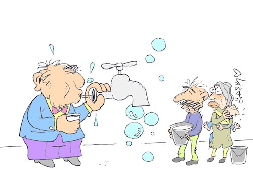 Cartoon: water right (medium) by yasar kemal turan tagged water,right