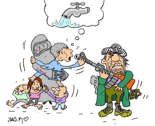 Cartoon: water right (medium) by yasar kemal turan tagged water,right