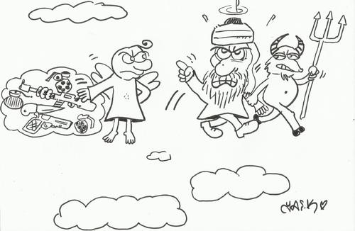 Cartoon: Welcome (medium) by yasar kemal turan tagged laden,bin,bn,osama