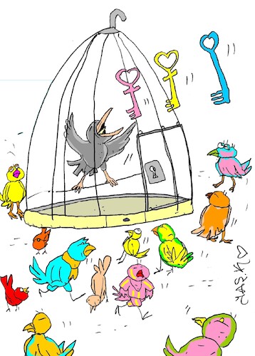 Cartoon: which is freedom (medium) by yasar kemal turan tagged which,is,freedom