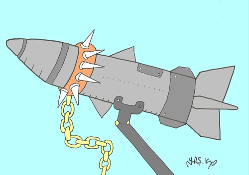 Cartoon: wild (medium) by yasar kemal turan tagged wild,weapons,missile,nuclear,israel,iran,usa