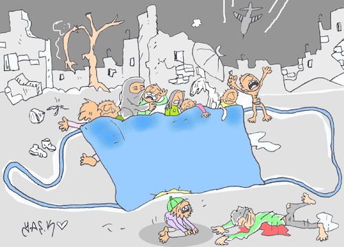 Cartoon: Yemen is dying (medium) by yasar kemal turan tagged yemen,is,dying