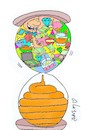 Cartoon: Absorbation (small) by yasar kemal turan tagged absorbation