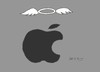 Cartoon: angel (small) by yasar kemal turan tagged steve jobs angel apple dead love