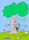 Cartoon: awareness of the tree (small) by yasar kemal turan tagged awareness,of,the,tree
