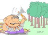 Cartoon: ax god (small) by yasar kemal turan tagged ax,god